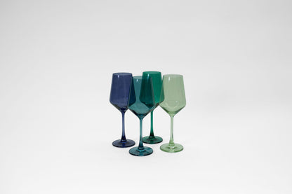 Northern Lights Collection - Set of 4 Colored Wine Glasses