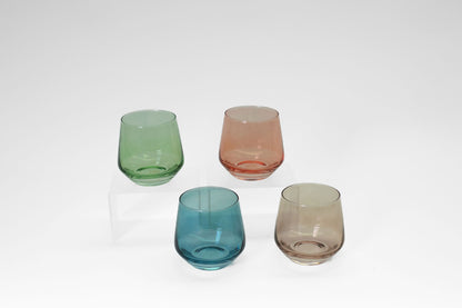 Container Store Set of 4 - Colored Wine Glasses
