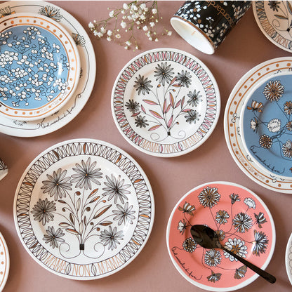 Bouquet Pink Dessert Plates Set of 2