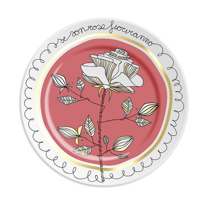 Bouquet Pink Dessert Plates Set of 2