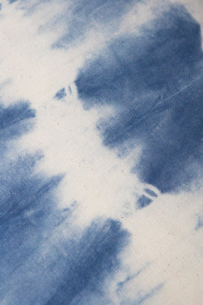 Indigo Striped Shibori Tassel Pillows