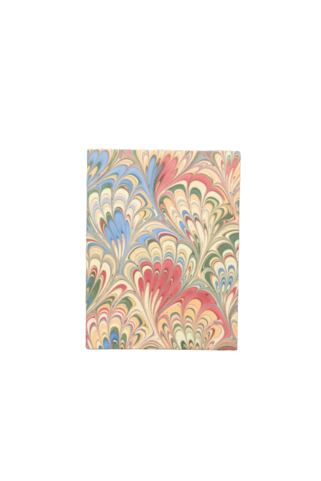 Hand Marbled Picture Frame Folding Book, 4x6 in Multicolor