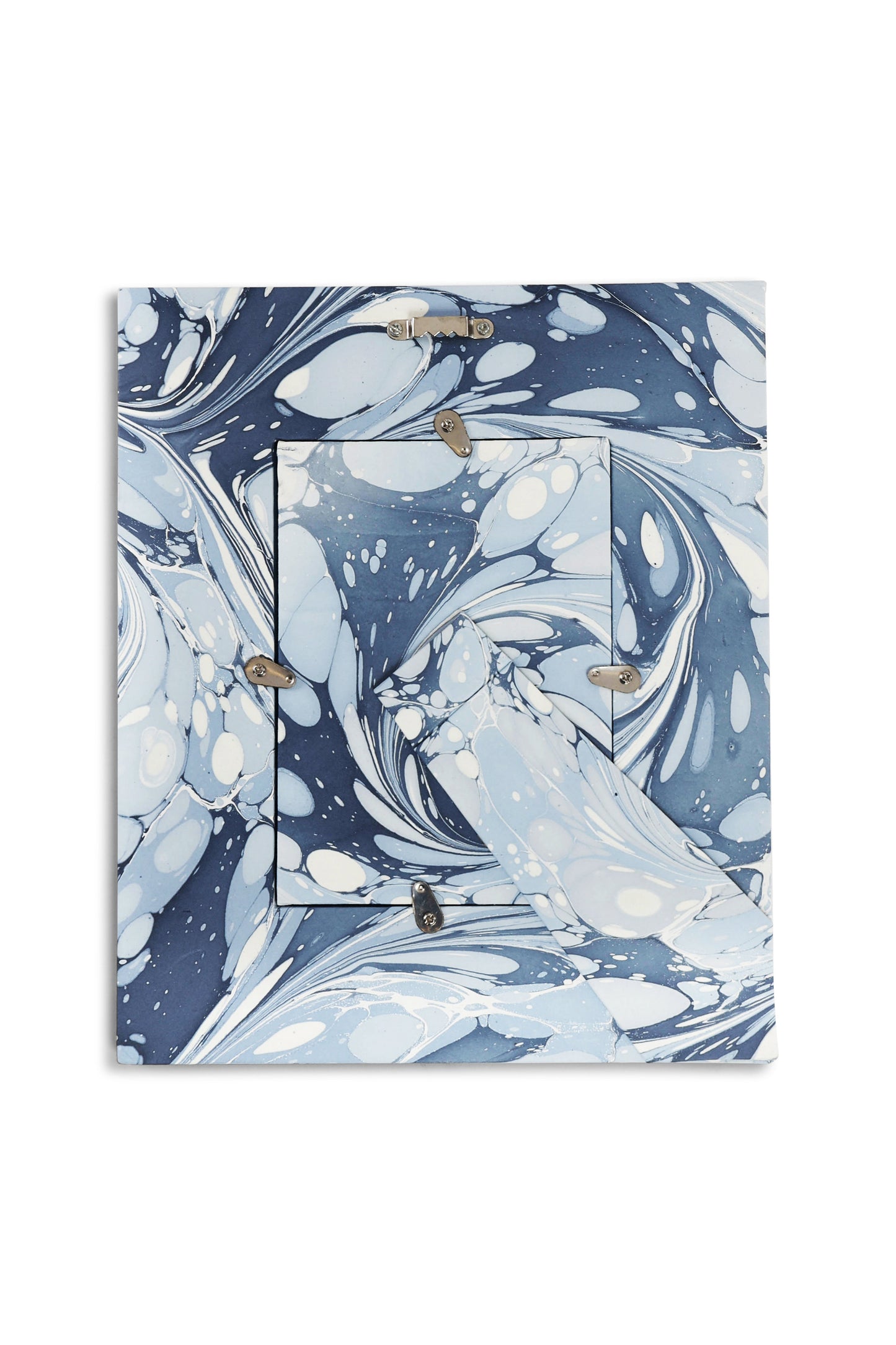 Hand-Marbled Large Wall Picture Frame in Ocean Wave, 5x7