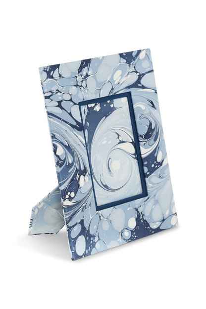 Hand-Marbled Large Wall Picture Frame in Ocean Wave, 5x7