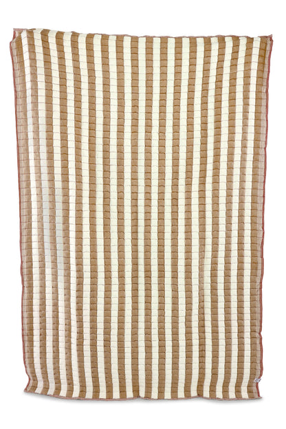 Dusty Pink & Taupe Reversible Sujani Quilt