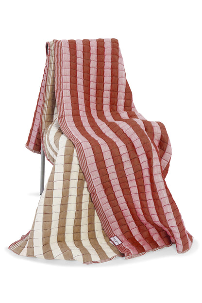 Dusty Pink & Taupe Reversible Sujani Quilt