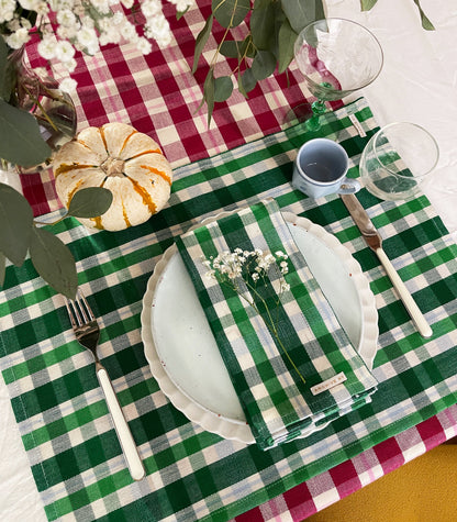 Josefina Plaid Dinner Napkins Set