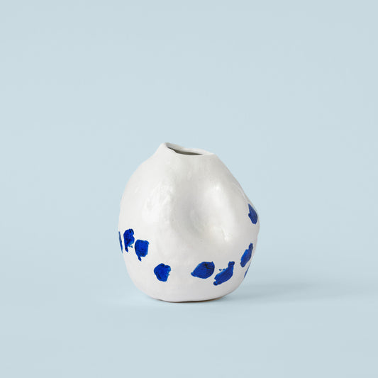 Kara White and Blue Porcelain Vase