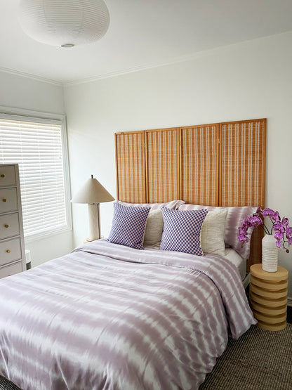 Checkered Blue and Pink Brocade Pillows