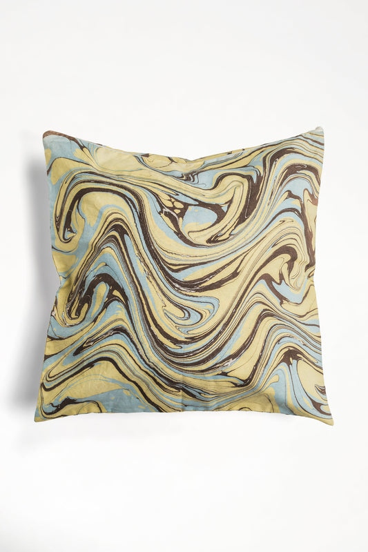 Kyoto Hand-Marbled Square Pillow, 20x20