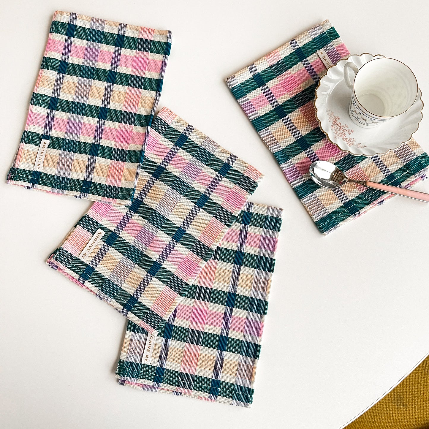 Lola Plaid Cocktail Napkin, Set of 4