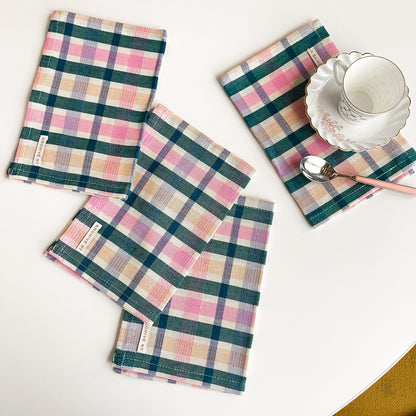 Lola Plaid Cocktail Napkin, Set of 4