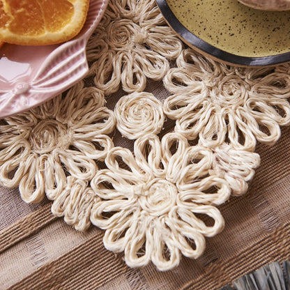 Fleur Woven Abaca Placemats, Set of 2