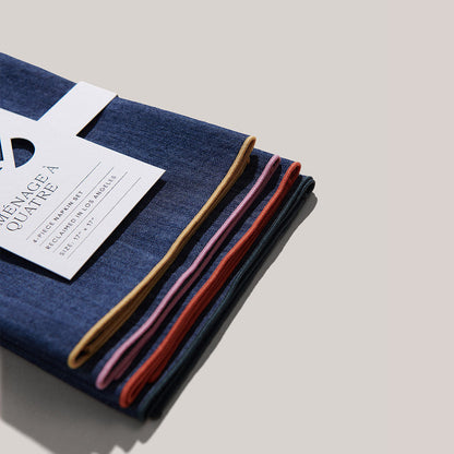 Rainbow Denim Napkins | Set of 4