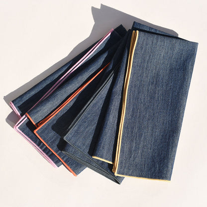 Rainbow Denim Napkins | Set of 4