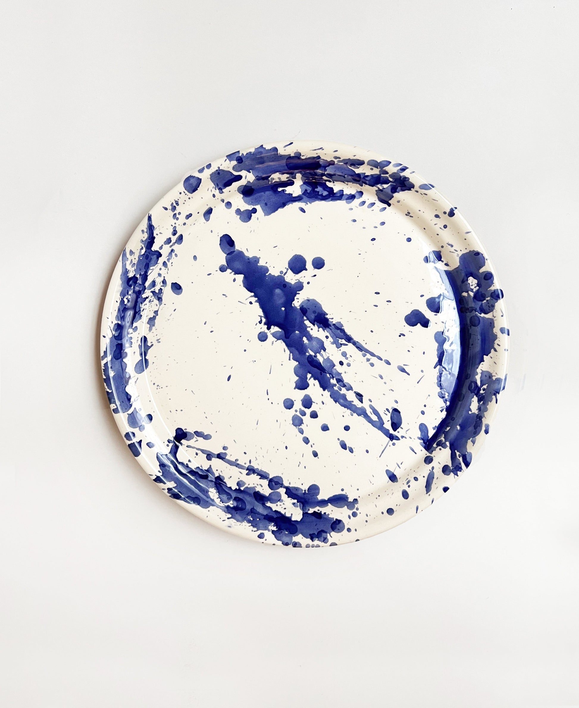 Dinner Plate- Il Buco Vita / color~Blue Splatter