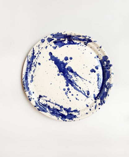 Dinner Plate- Il Buco Vita / color~Blue Splatter