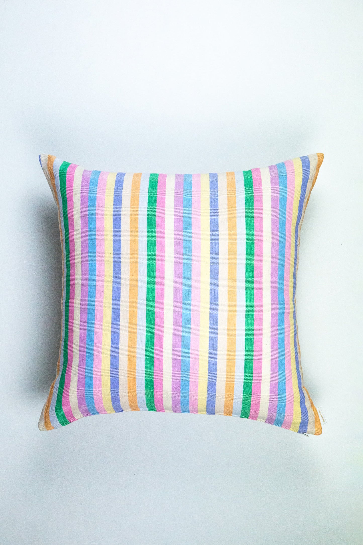 Maxine Ruffle Rainbow Stripe Pillow