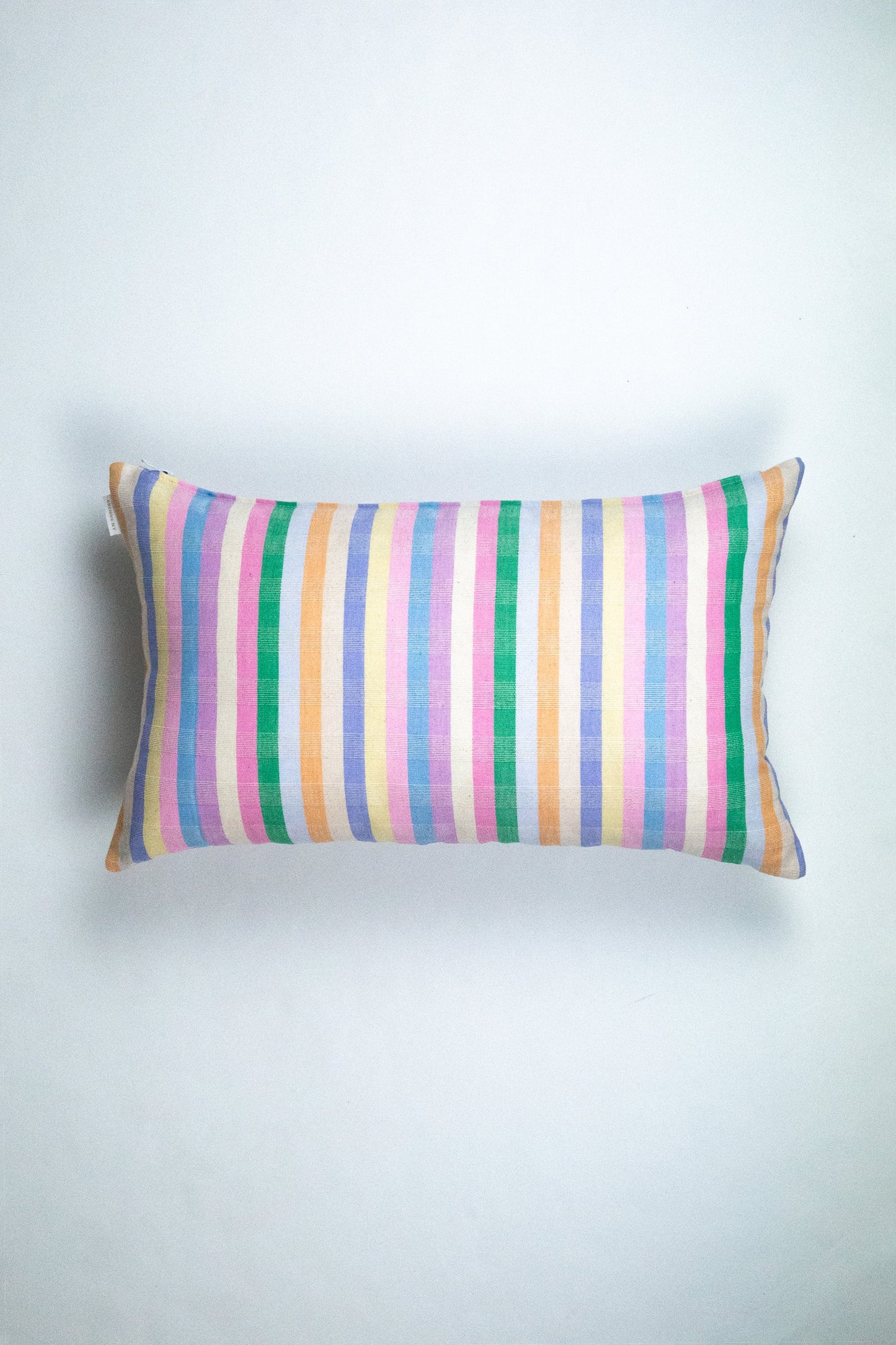 Maxine Ruffle Rainbow Stripe Pillow