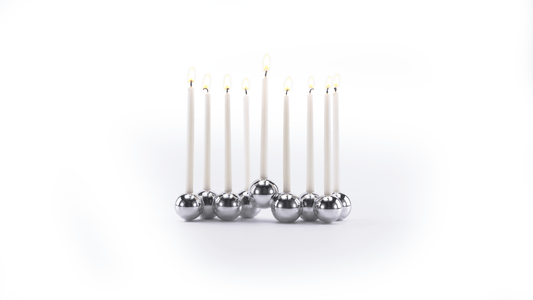 Bubble Menorah (Aluminum) - Shop Tchotchke