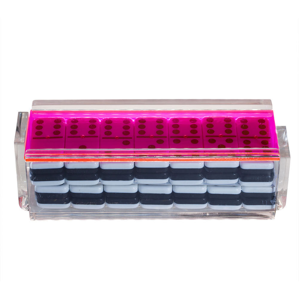 "El Tigre" Domino Set -Neon Pink