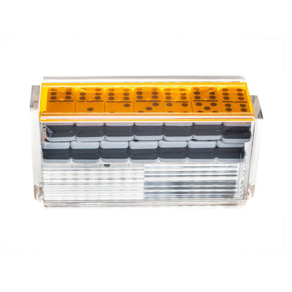 "El Catire" Domino Set with Racks -Neon Orange