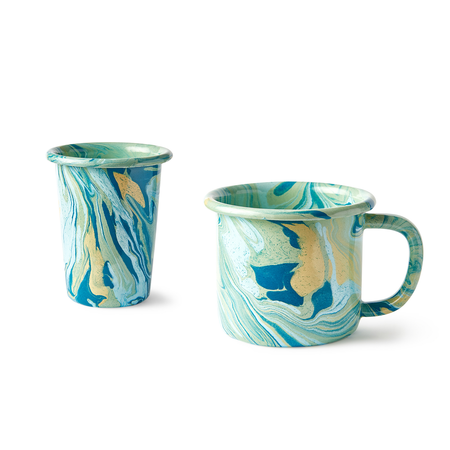 Multi Swirl Enamel Mug