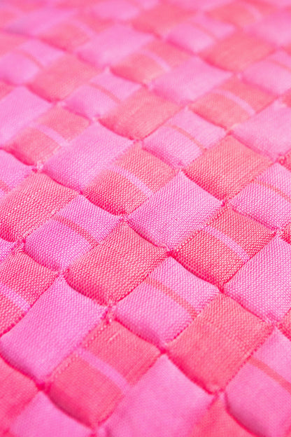 Sujani Quilted Pillow - Neon Pink