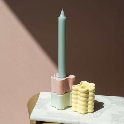OCTAEVO Flora Candle Holder Large - Yellow