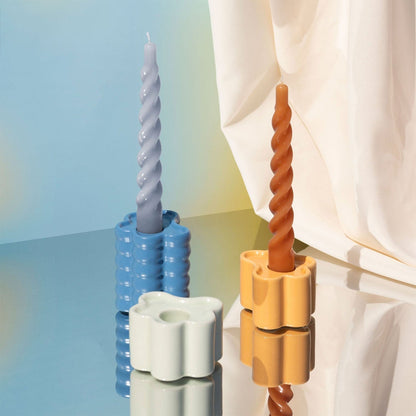 OCTAEVO Flora Candle Holder Large - Blue