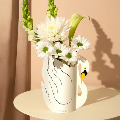 Octaevo Mini Paper Vase Swan