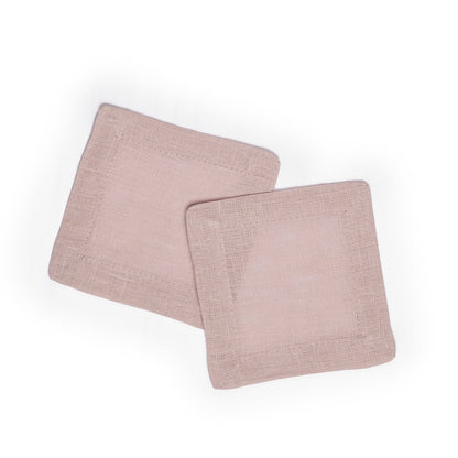 Organic Linen Cocktail Napkin Set of 2