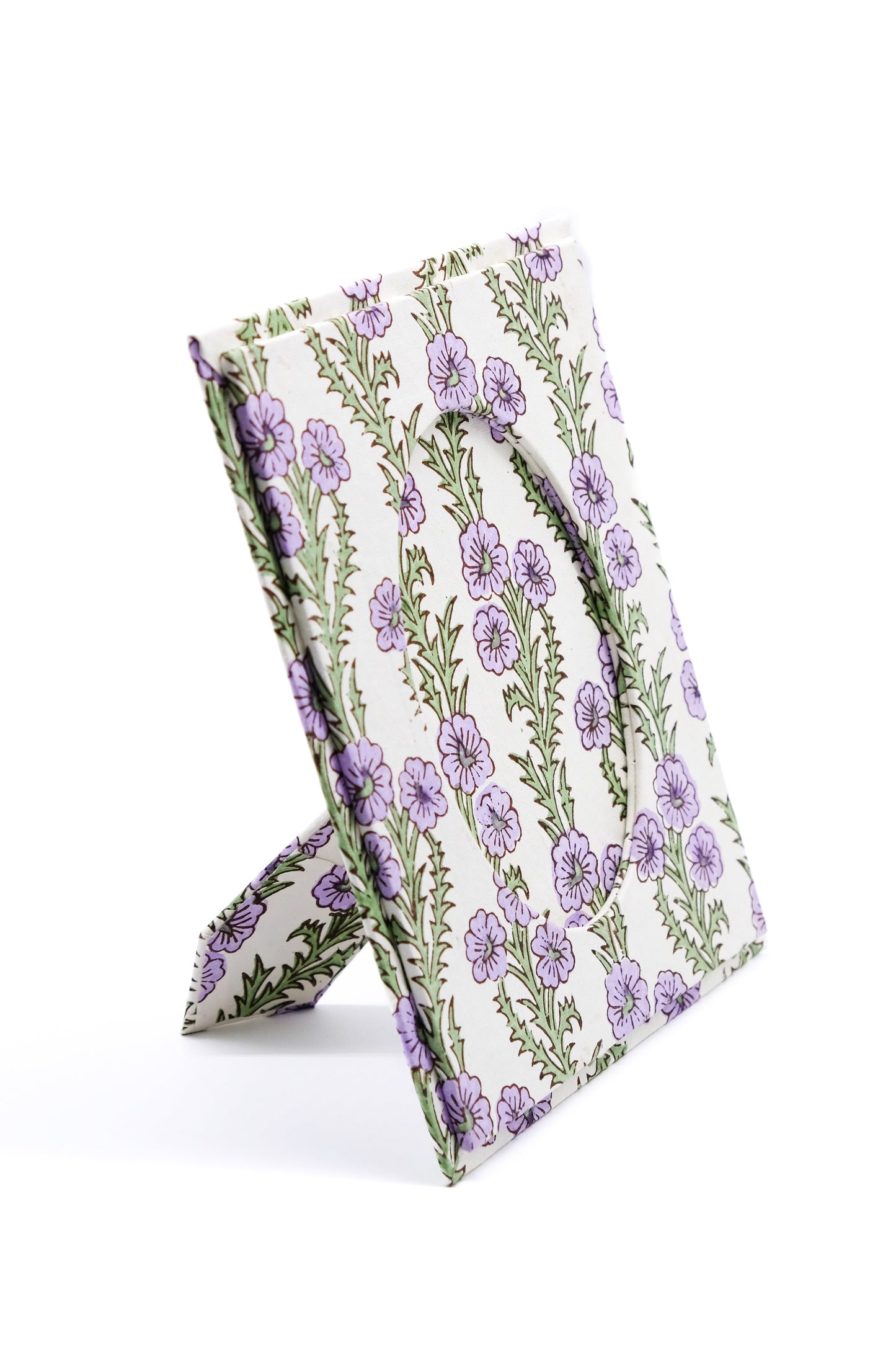 Purple Forget-Me-Not Picture Frame with Oval Opening, 4x6