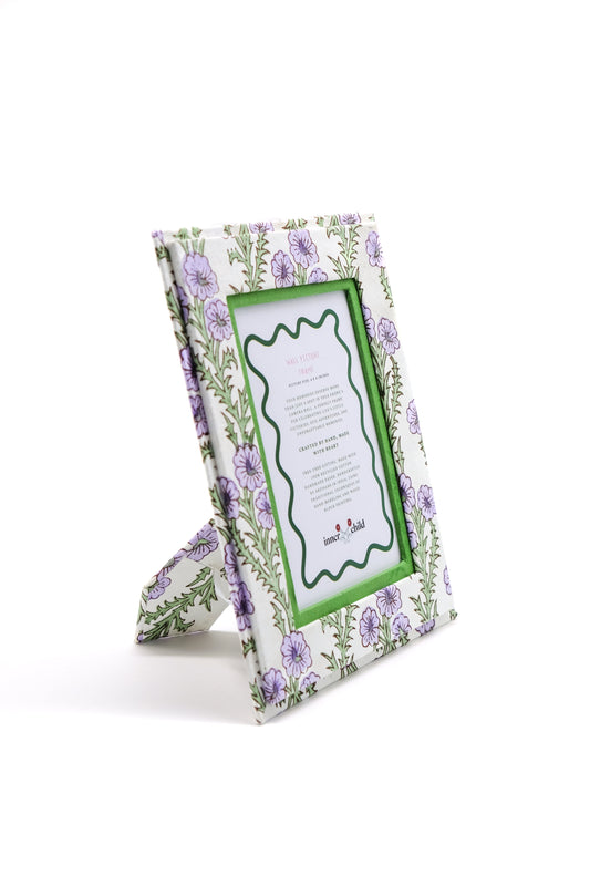 Purple Forget-Me-Not Picture Frame, 4x6