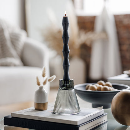 Geo Pillar Candle Refill (set 2) - Charcoal