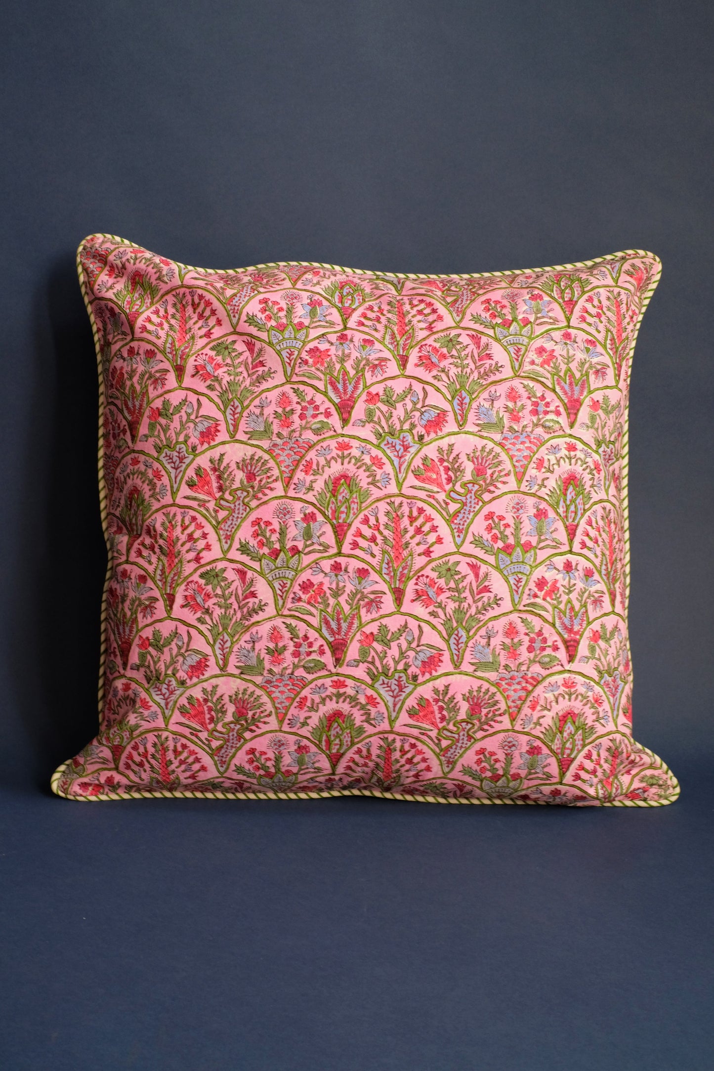 Pink Arch Blockprint Pillow