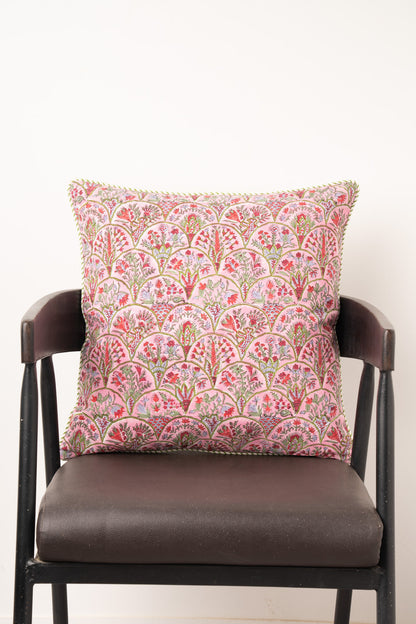 Pink Arch Blockprint Pillow