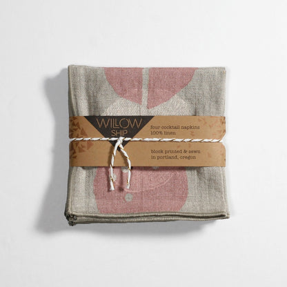 Pods Linen Cocktail Napkin Set of 4