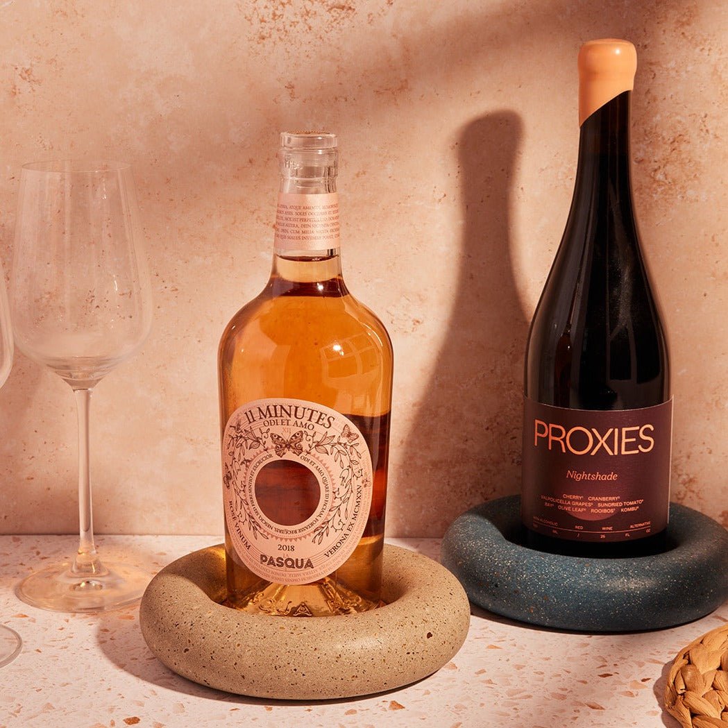 Wine Bottle Coaster | Natural Terrazzo - pretti.cool