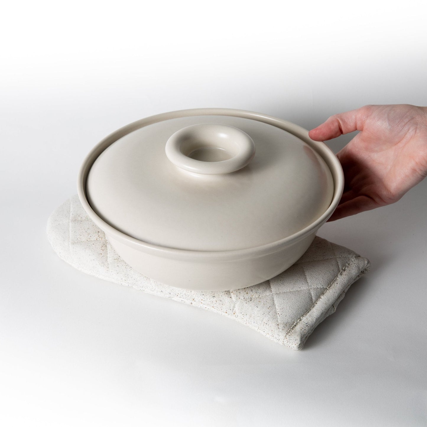 Oven Mitt Trivet | White Terrazzo