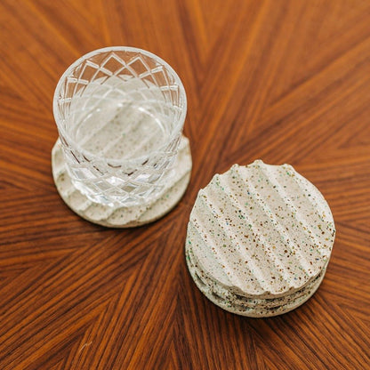 Coaster Set | White Terrazzo - pretti.cool