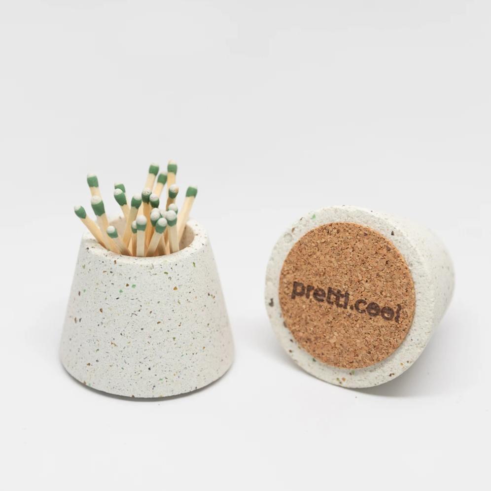 Matchstick Holder | White Terrazzo