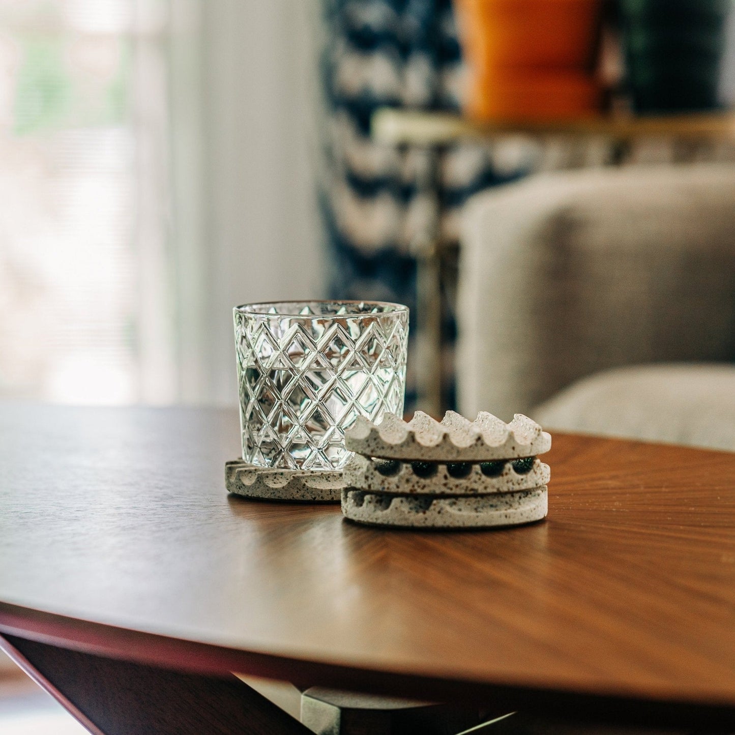 Coaster Set | White Terrazzo