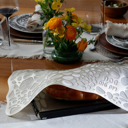 Challah Cover Pebbles Silver