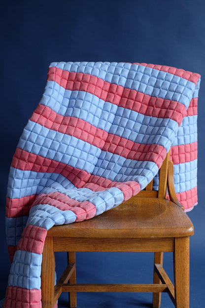 Cherry Red + Blue Sujani Quilt