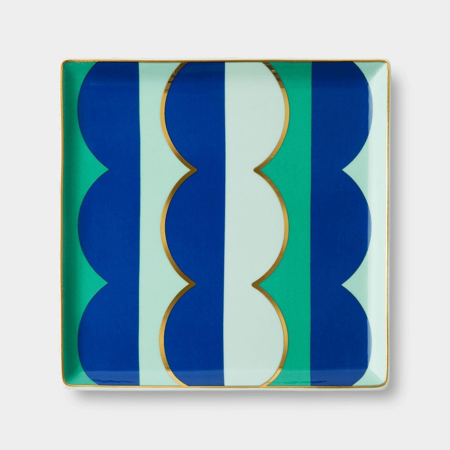 OCTAEVO Riviera Wave Ceramic Tray - Blue