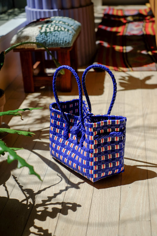 "Saigon Birkin" Recycled Plastic Bag in Americana