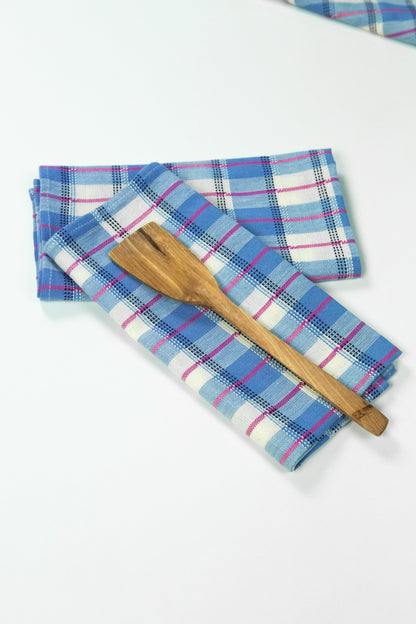 San Andres Gingham Blue & White Napkins