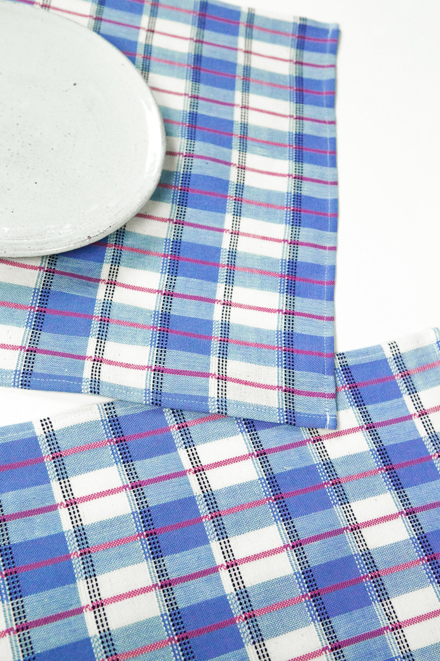 San Andres Gingham Blue & White Placemat