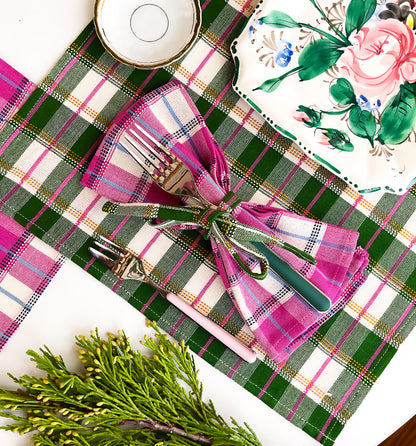 San Andres Gingham Forest & Ivory Placemat